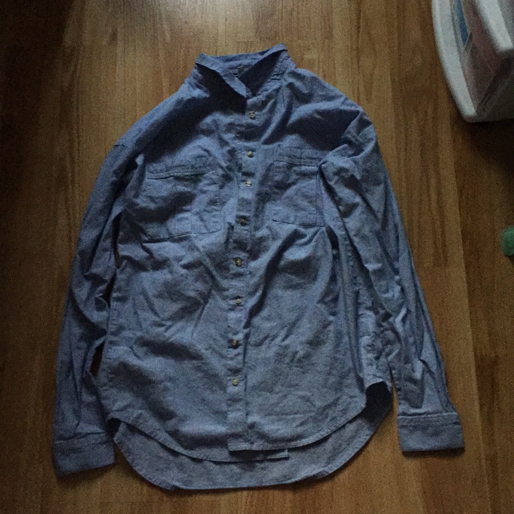 Blue Button Down By Next